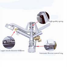 Farm Irrigation System adjustable low water pressure spray impulse sprinkler pulsating brass 360 rotating garden sprinklers