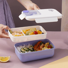 Creative design portable rectangle meal box for students adults office lunch box plastic food container