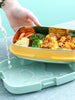 Environmentally friendly metal food container lunch box stainless steel three-in-one lunch box