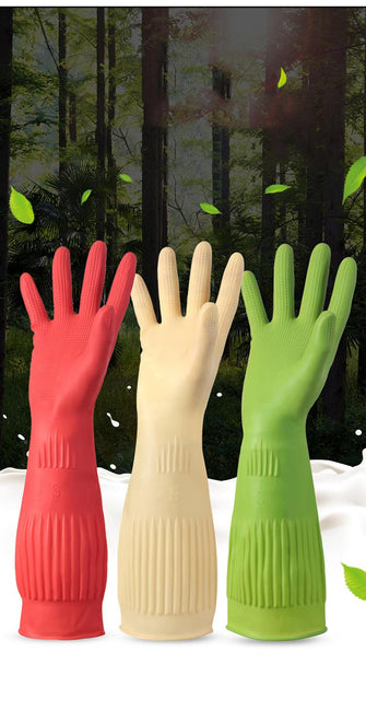 Household gardening use clean long sleeves work protective durable latex coated glove hand job safety gloves