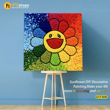 Smile sunflower DIY plush painting——Type I