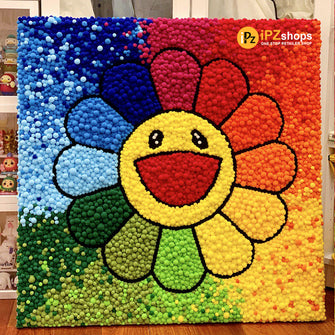 Smile sunflower DIY plush painting——Type I