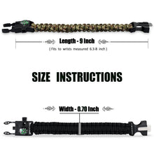 Parachute Bracelet 550 Emergency Survival Bracelet Compass Multifunctional Scraper Camping Hiking Parachu