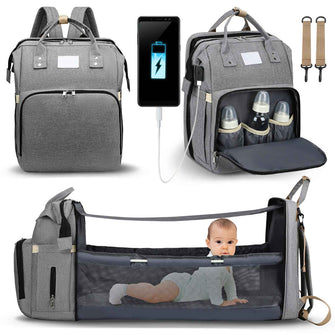 2022 Baby Diaper Changing Bags Station Portable Baby Bed Travel Crib Folding Shade Cloth Changing Pad Waterproof