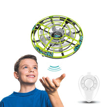 Hand Operated Induction Aircraft Mini Drone for Kids, Upgraded UFO Toy Flying Ball Anti-collision, USB Rechargeable Indoor Drone Mixed green and yellow