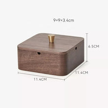 Walnut ashtray Household living room with cover Anti-fly ash creative office Wood high-end ashtray Solid wood