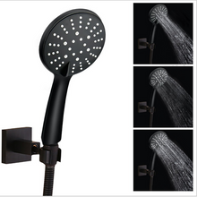 Portable Abs Plastic Bathroom Five Gear Black Handheld Shower Head