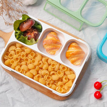 Plastic Student Portable Sealed Bento Box Simple Divider Kids Lunch Box With Spoon