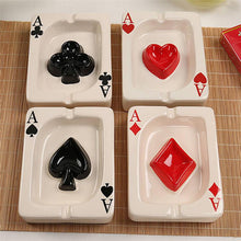 Wholesale cheap price ashtray creative ashtray poker ceramic ashtray for sale