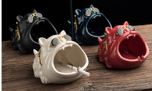 wholesale creative design new gift luxurious fancy ornament cartoon dog ceramic fish pig lion animal ashtray