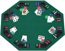 Deluxe Foldable Poker Play Mat Game Tabletop Mat with Carrying Bag Rubber Casino table Mat