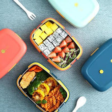 Environmentally friendly metal food container lunch box stainless steel three-in-one lunch box