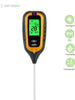 Battery Powered 4 in 1 soil survey instrument tester Lighting soil moisture temperature PH