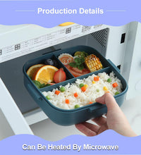 Special lunch box for microwave heating, plastic lunch box with spoon and fork PP food grade lunch box