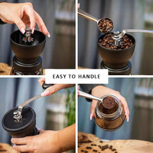 Wholesale Mini Food Grade PP Body Ceramic Core Stainless Steel Handle Espresso Manual Coffee Bean Grinder Set for Sale