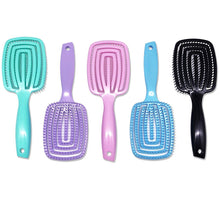 3D 360 Curved Wave Wet Dry Hair Hollow Out Detangling Hairbrush Straight Curly Hair Scalp Massage Comb