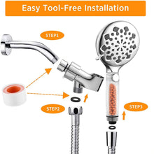 chrome plated Filter Shower Head 9 Function Water Saving Mineral Shower Head