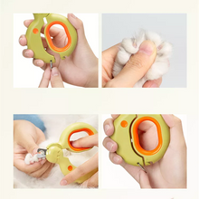 Cream doughnut nail clipper cat dog nail clipper LED blood line multi-function pet nail clipper