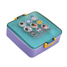 American Cute Cartoon Pattern Child Lunch Box Square 3 Compartment School Tiffin Box for Kids with Sauce Cup