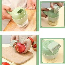 4 In 1 Electric Mini Garlic Vegetable Food Chopper Slicer USB Rechargeable Handheld Vegetable Cutter Processor