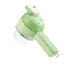 4 In 1 Electric Mini Garlic Vegetable Food Chopper Slicer USB Rechargeable Handheld Vegetable Cutter Processor