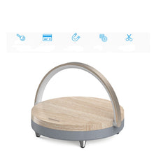 S21 Pro Bluetooth Speaker Wood Wireless Chargers LED Lamp for iPhone 13 13Pro 12 Holder 15W High Power Fast Charging Stand