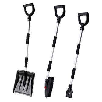 Multifunctional Detachable Ice Scraper Car Windshield Collapsible Snow Brush Shovel Scraper Tool for Lawn Garden